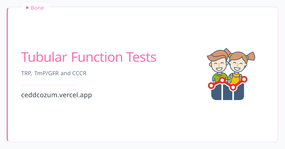 Tubular Function Tests — Child Metrics
